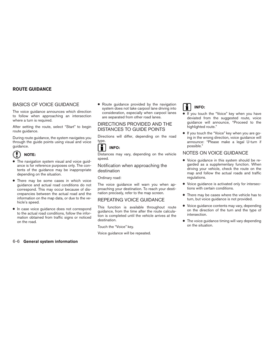 Route guidance -6 | NISSAN 2014 JUKE - Navigation System Owner's Manual User Manual | Page 72 / 82