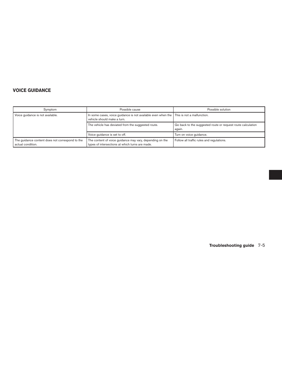 Voice guidance -5, Voice guidance | NISSAN 2014 JUKE - Navigation System Owner's Manual User Manual | Page 79 / 82