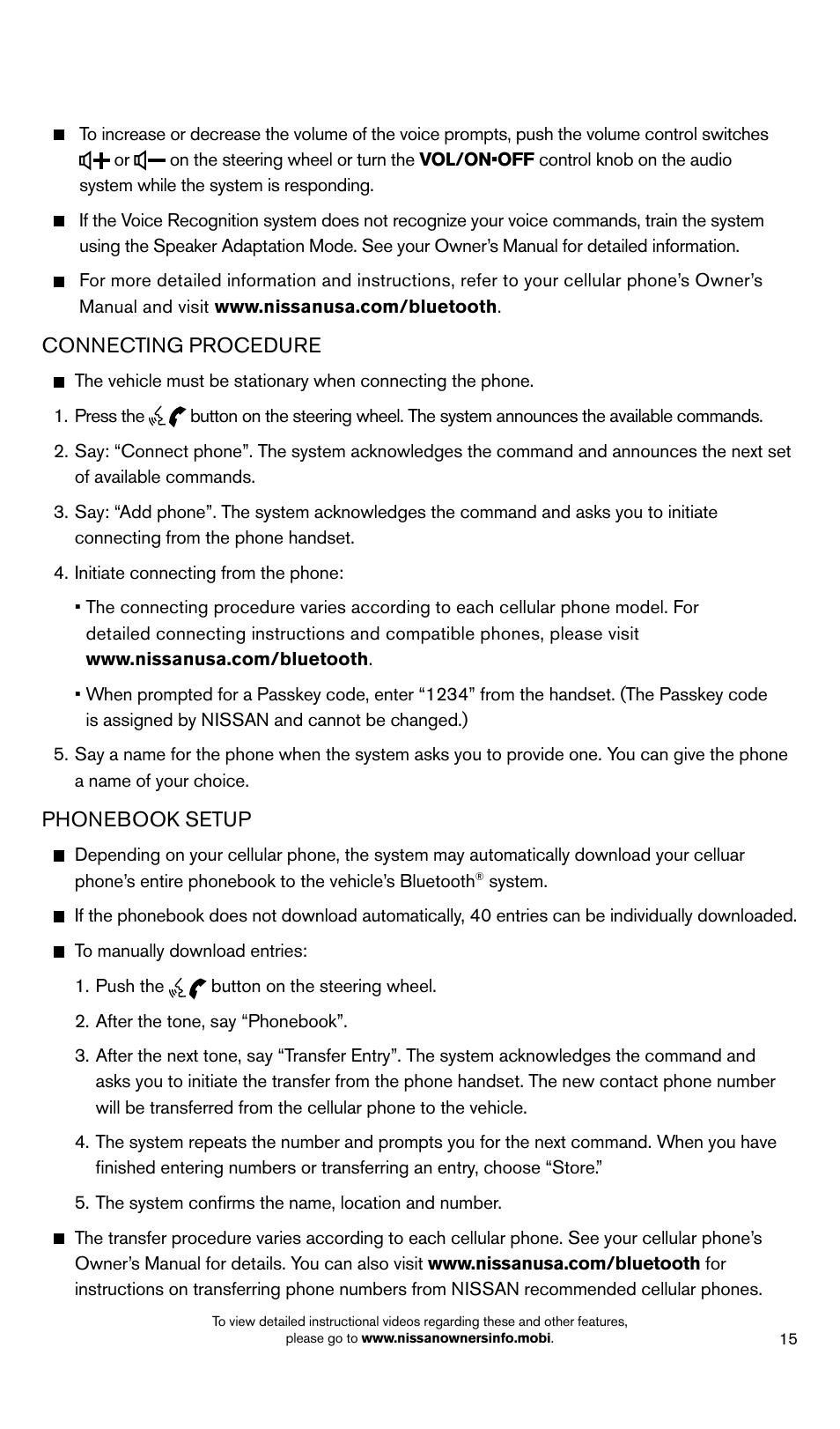 NISSAN 2014 Cube - Quick Reference Guide User Manual | Page 17 / 20