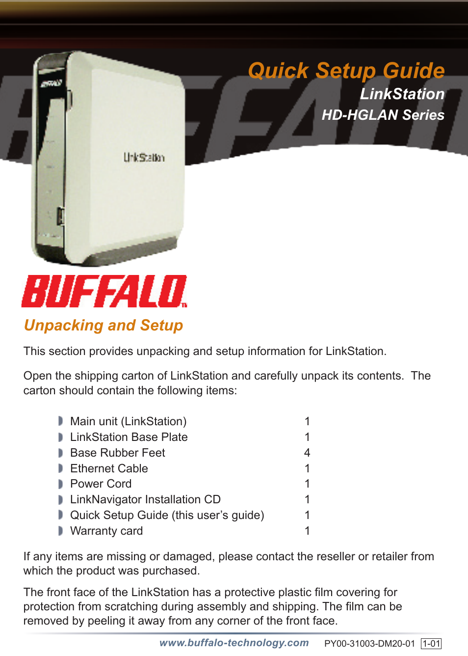 Buffalo Technology HD-HGLAN Series User Manual | 12 pages