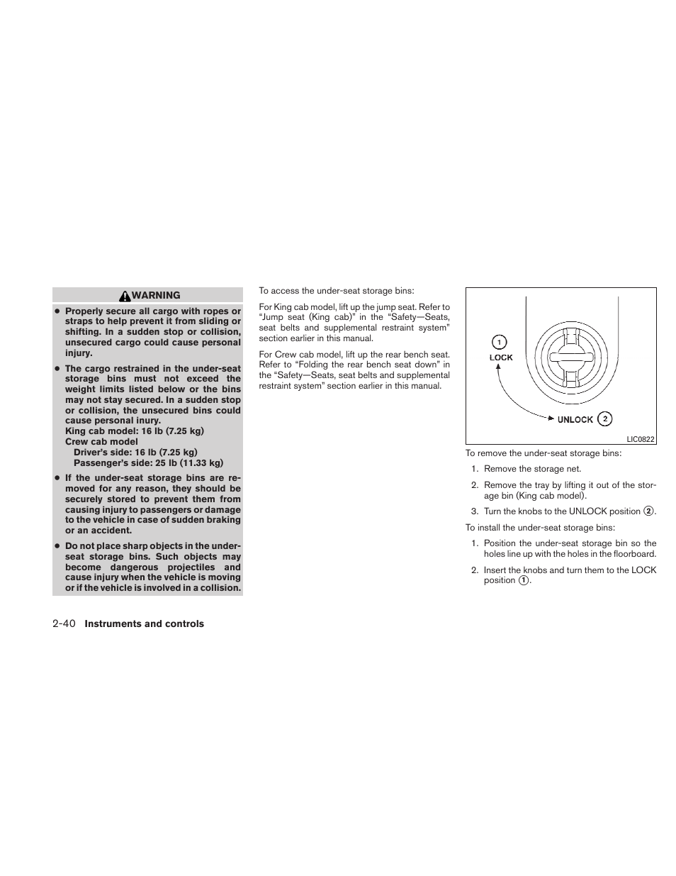 NISSAN 2011 Frontier - Owner's Manual User Manual | Page 137 / 377