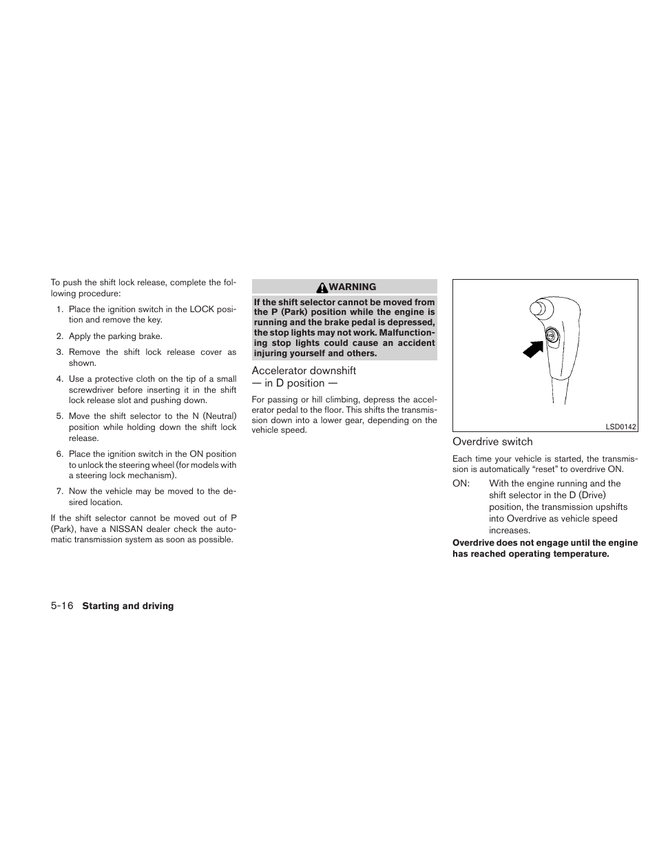 NISSAN 2011 Frontier - Owner's Manual User Manual | Page 241 / 377