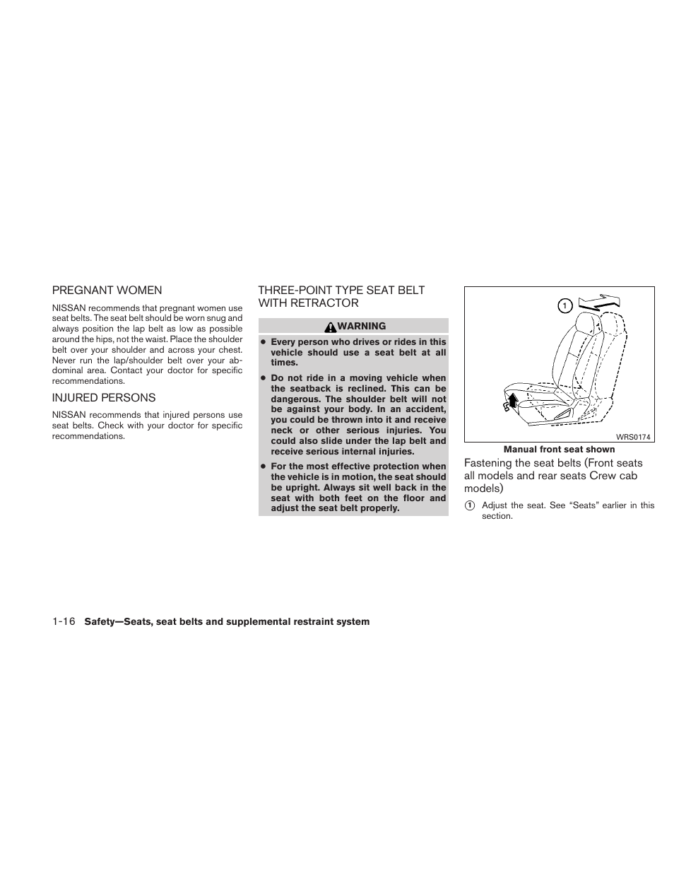 NISSAN 2011 Frontier - Owner's Manual User Manual | Page 35 / 377