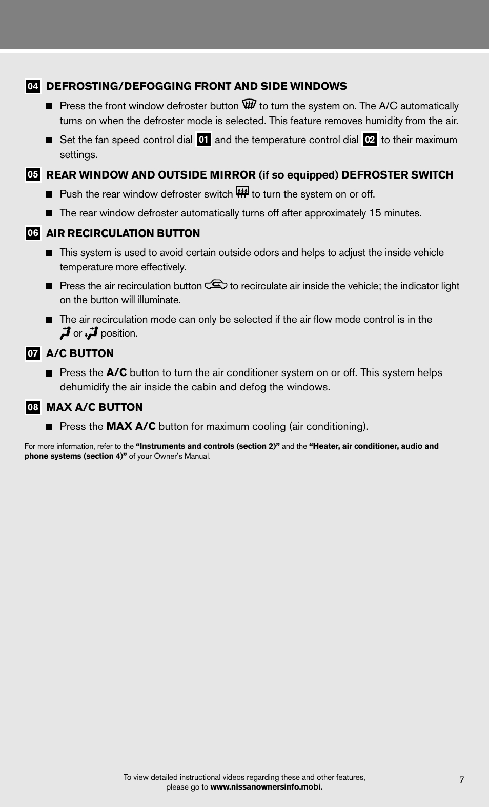 NISSAN 2012 Frontier - Quick Reference Guide User Manual | Page 9 / 16