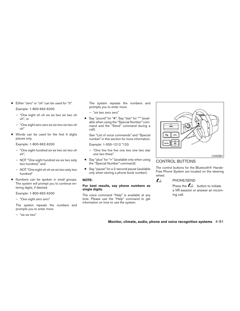 Control buttons -81 | NISSAN 2013 Frontier - Owner's Manual User Manual | Page 260 / 444