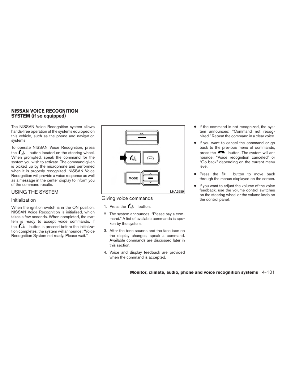 Using the system -101 | NISSAN 2013 Frontier - Owner's Manual User Manual | Page 280 / 444