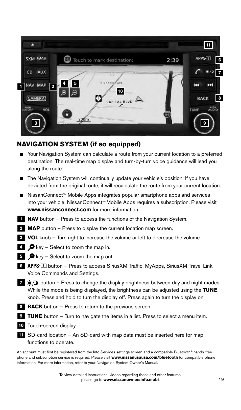 Navigation system (if so equipped) | NISSAN 2015 Frontier - Quick Reference Guide User Manual | Page 21 / 24
