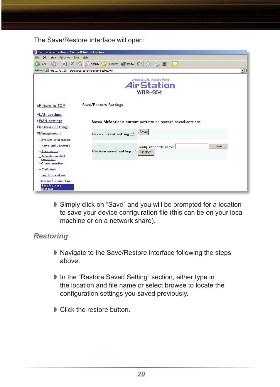 Buffalo Technology Buffalo AirStation WRB-G54K User Manual | Page 20 / 24
