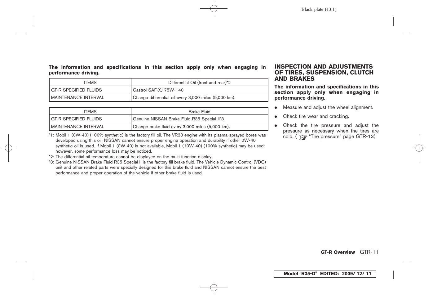 NISSAN 2011 GT R - Owner's Manual User Manual | Page 19 / 321