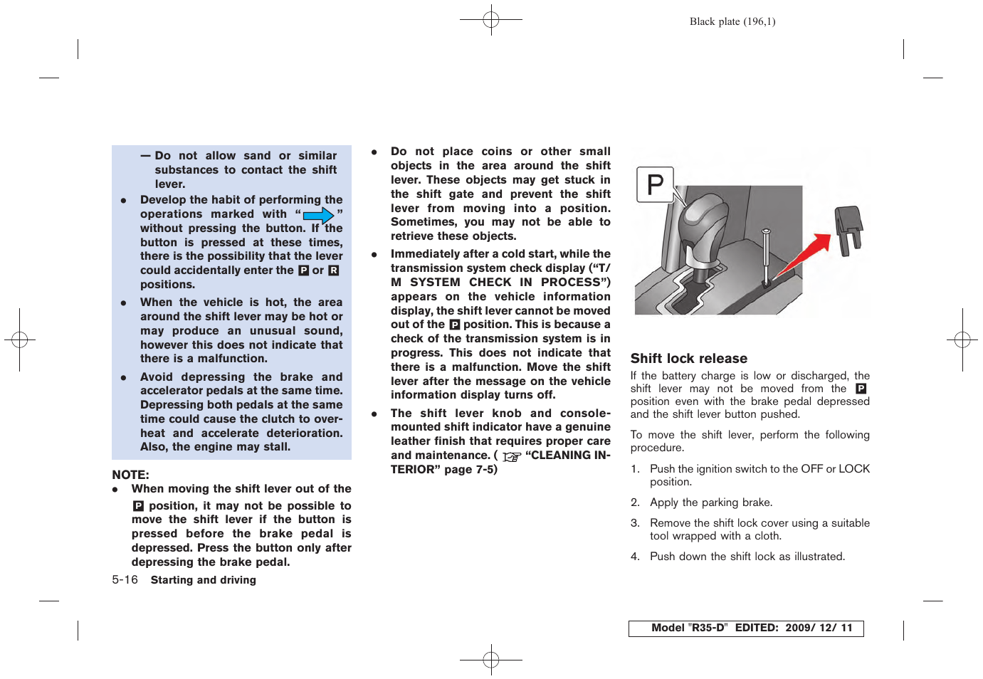 NISSAN 2011 GT R - Owner's Manual User Manual | Page 198 / 321