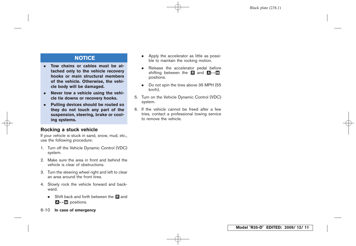 NISSAN 2011 GT R - Owner's Manual User Manual | Page 240 / 321