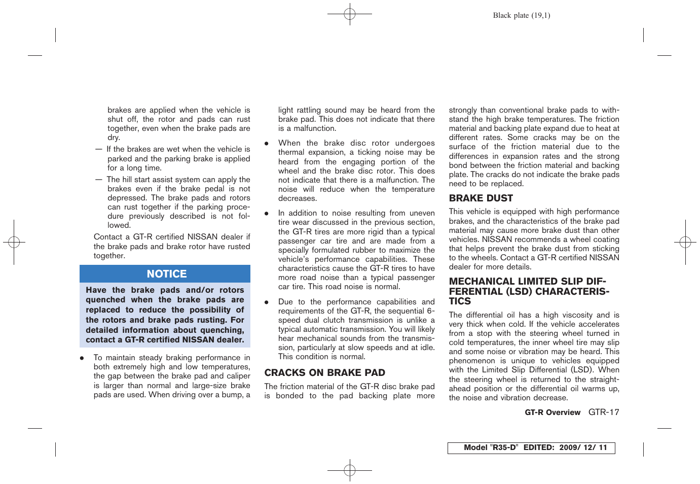 NISSAN 2011 GT R - Owner's Manual User Manual | Page 25 / 321