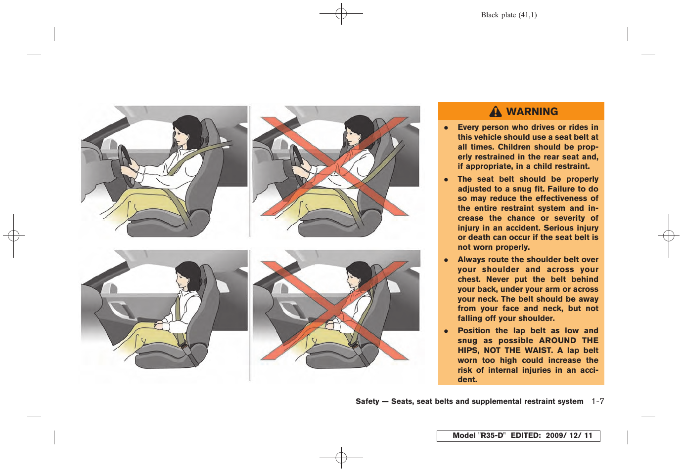 NISSAN 2011 GT R - Owner's Manual User Manual | Page 47 / 321
