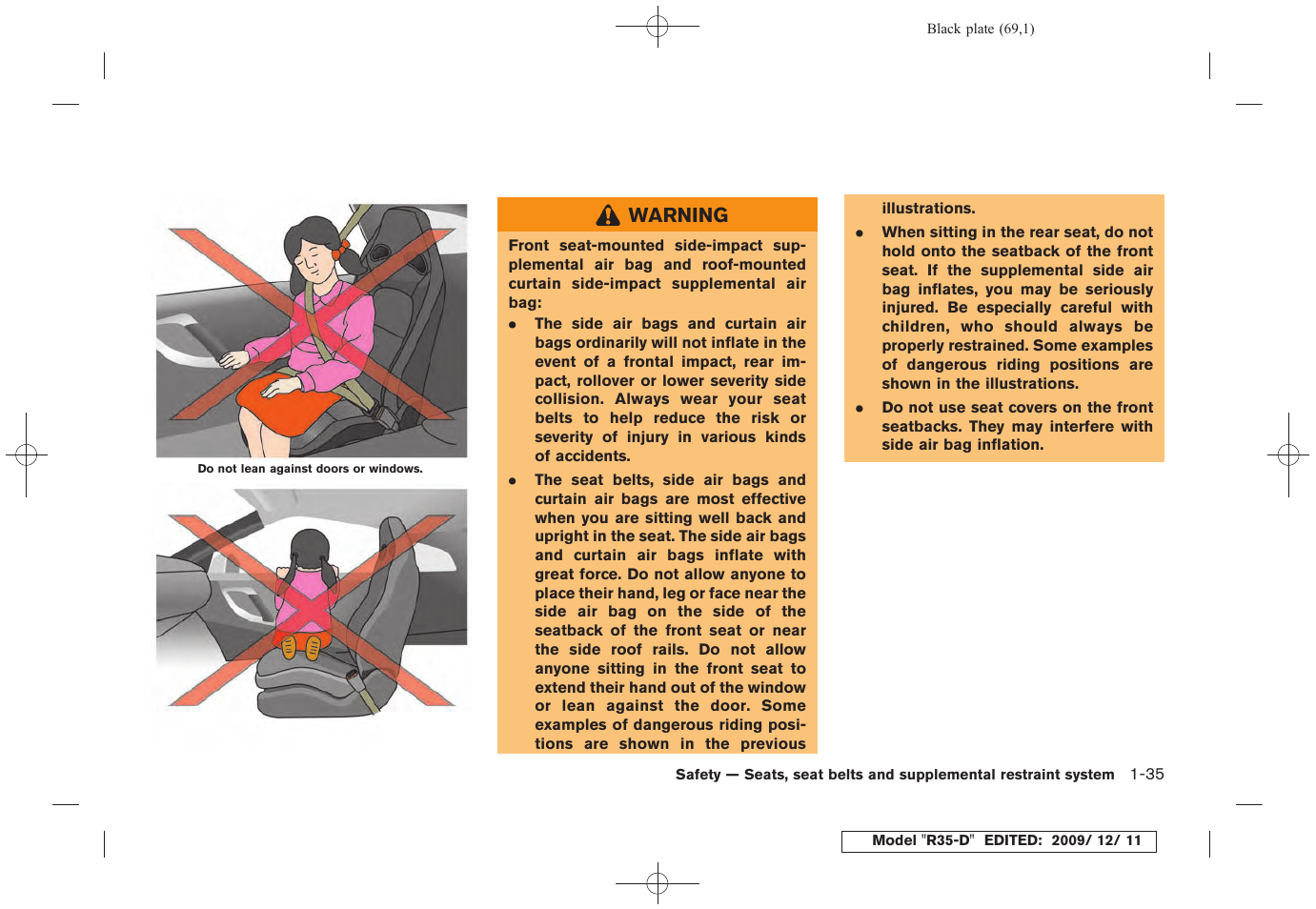 NISSAN 2011 GT R - Owner's Manual User Manual | Page 75 / 321