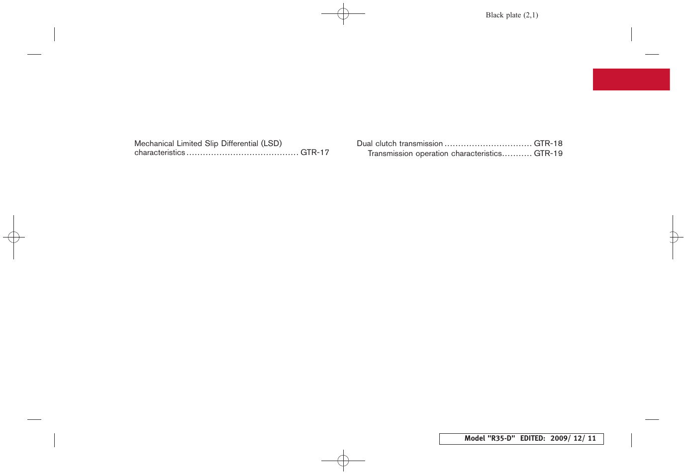 NISSAN 2011 GT R - Owner's Manual User Manual | Page 9 / 321