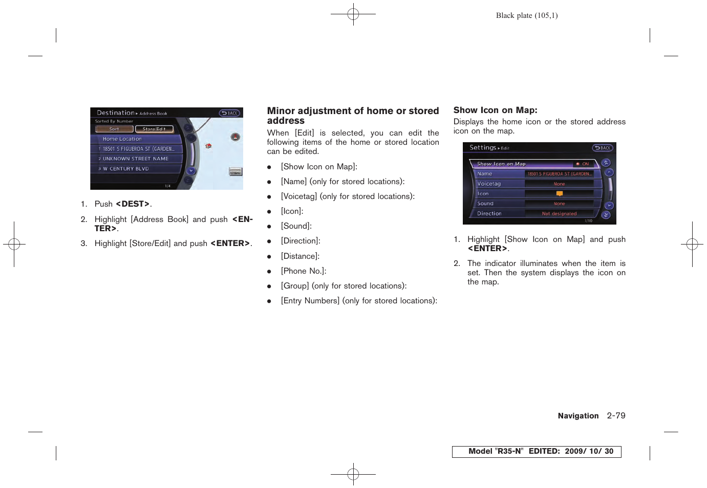 NISSAN 2011 GT R - Multi Function Display Owner's Manual User Manual | Page 107 / 312