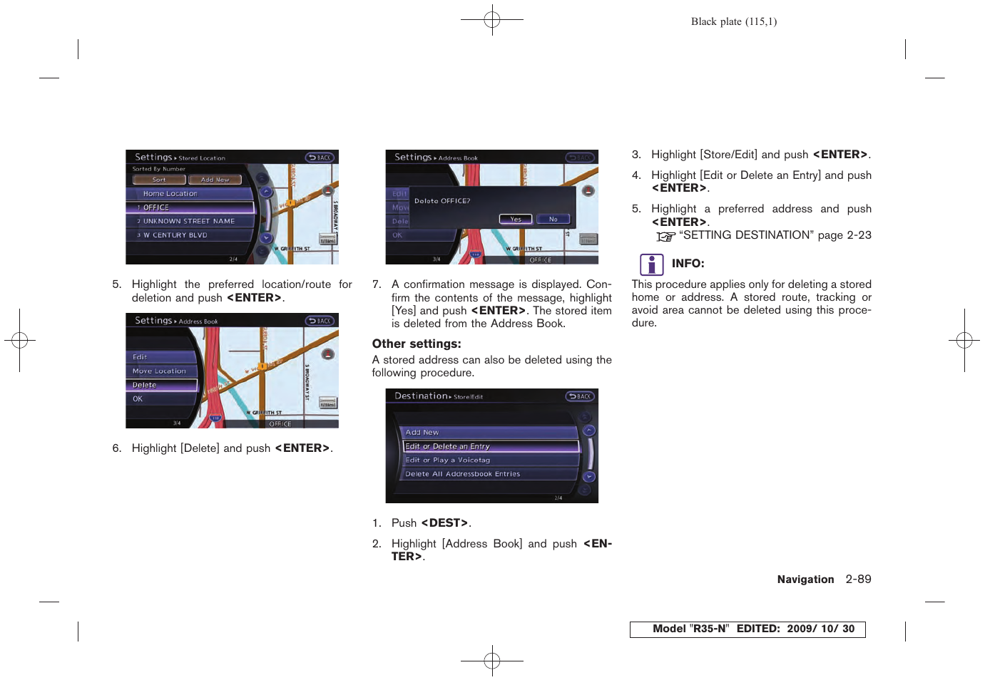 NISSAN 2011 GT R - Multi Function Display Owner's Manual User Manual | Page 117 / 312