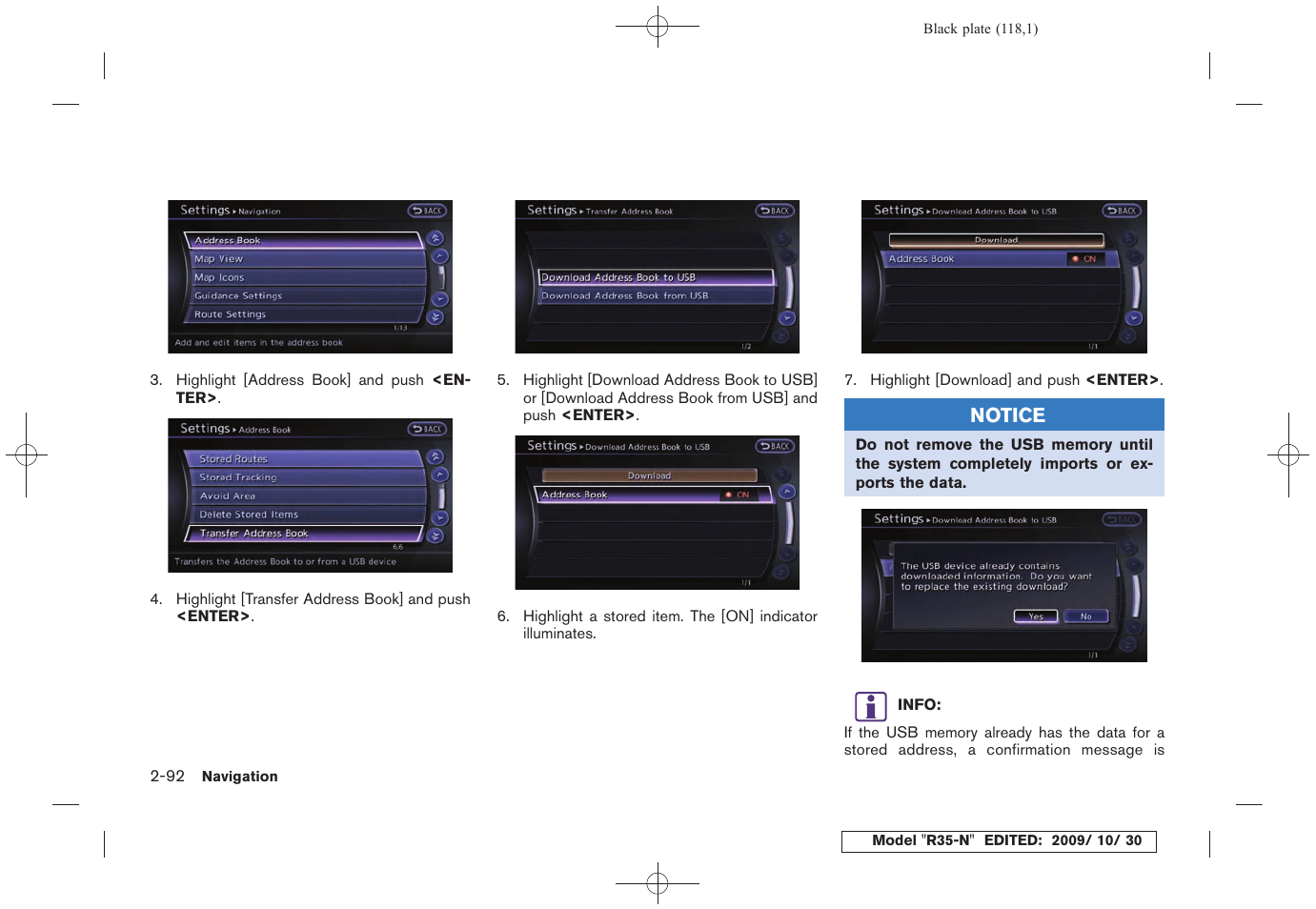 NISSAN 2011 GT R - Multi Function Display Owner's Manual User Manual | Page 120 / 312