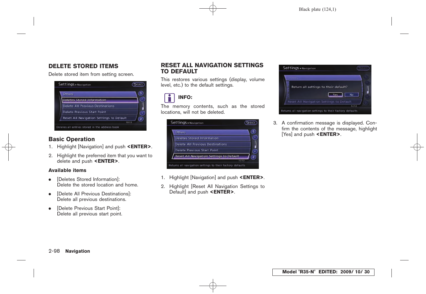 NISSAN 2011 GT R - Multi Function Display Owner's Manual User Manual | Page 126 / 312