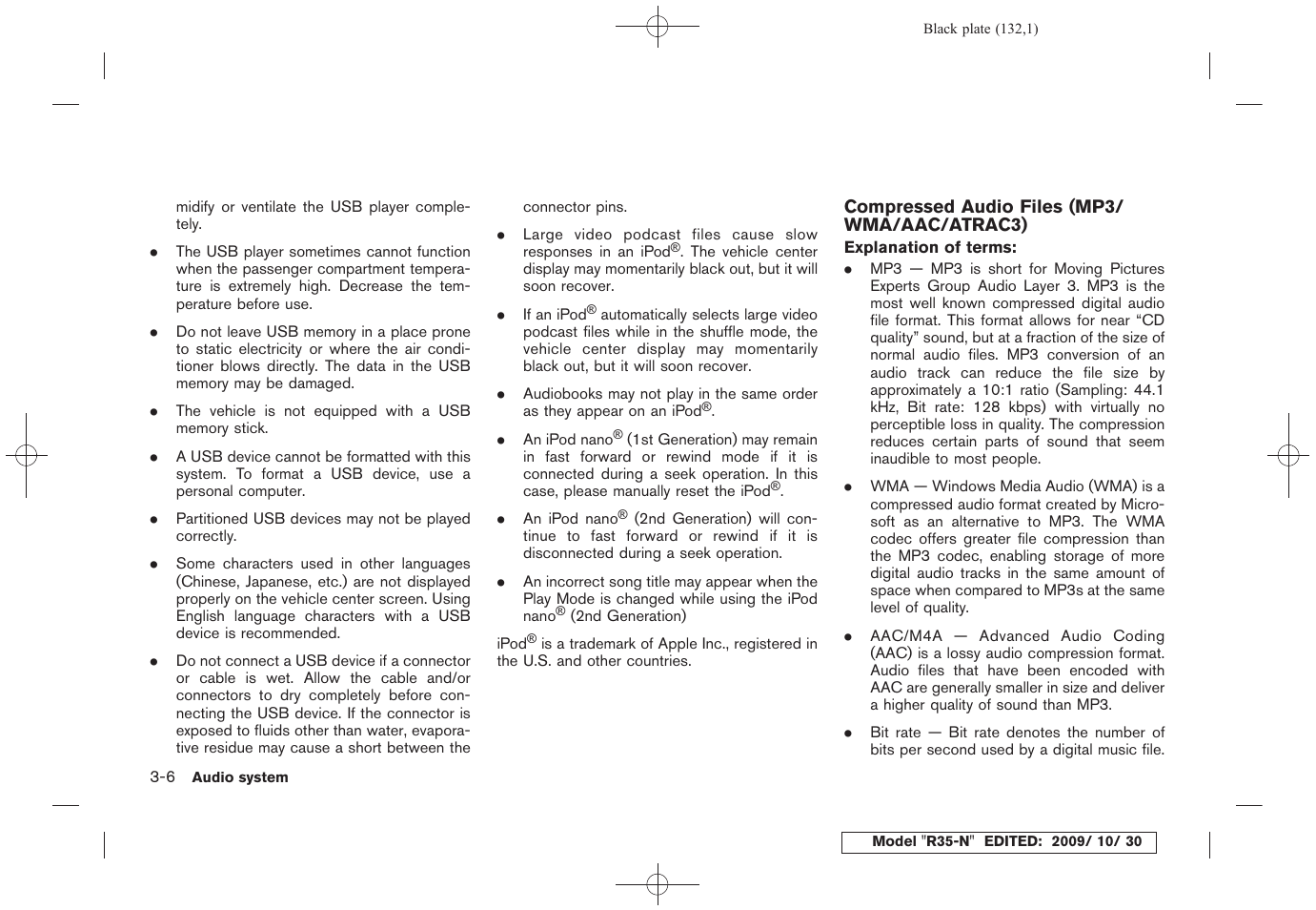NISSAN 2011 GT R - Multi Function Display Owner's Manual User Manual | Page 132 / 312