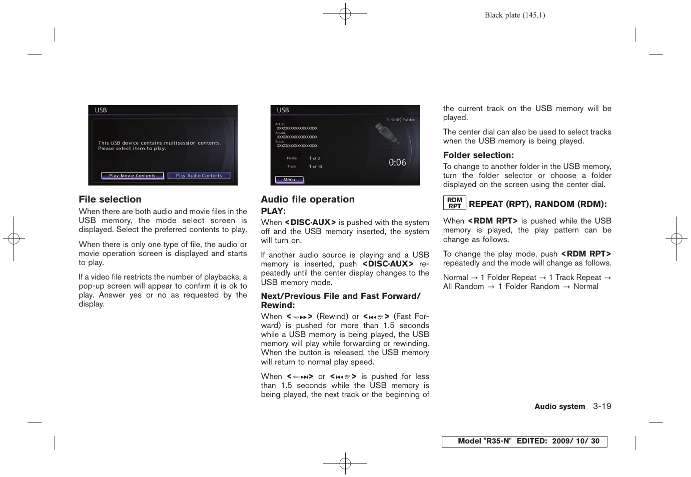 NISSAN 2011 GT R - Multi Function Display Owner's Manual User Manual | Page 145 / 312