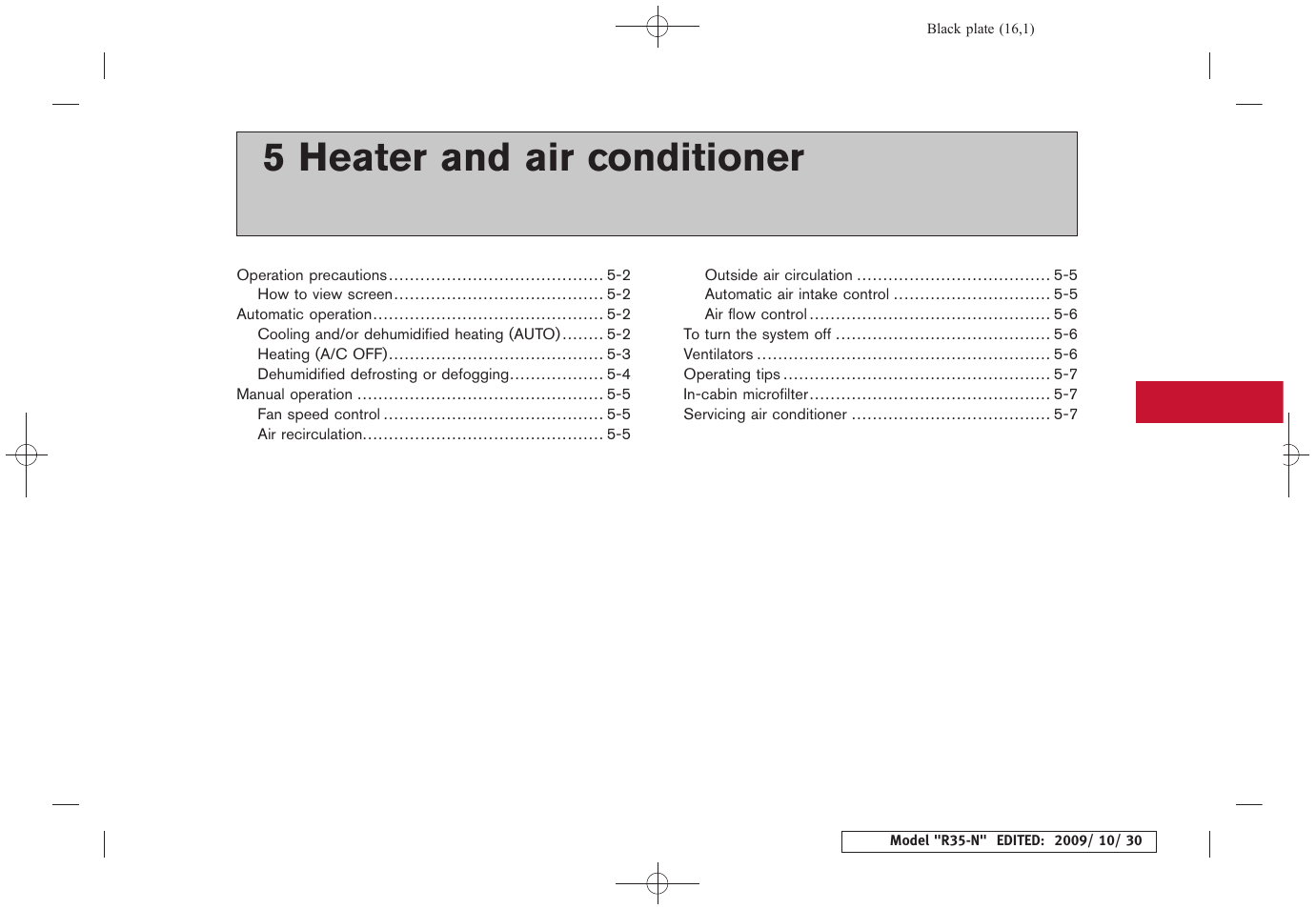 Heater and air conditioner, 5 heater and air conditioner | NISSAN 2011 GT R - Multi Function Display Owner's Manual User Manual | Page 167 / 312