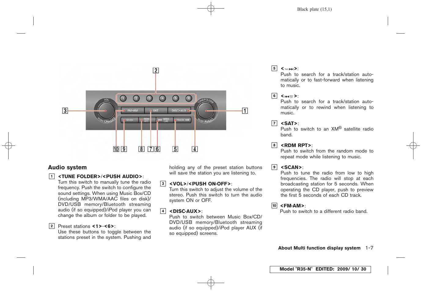 NISSAN 2011 GT R - Multi Function Display Owner's Manual User Manual | Page 17 / 312