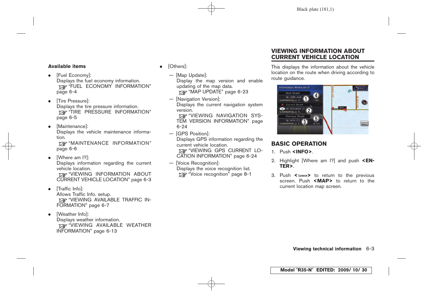 Basic operation -3 | NISSAN 2011 GT R - Multi Function Display Owner's Manual User Manual | Page 177 / 312