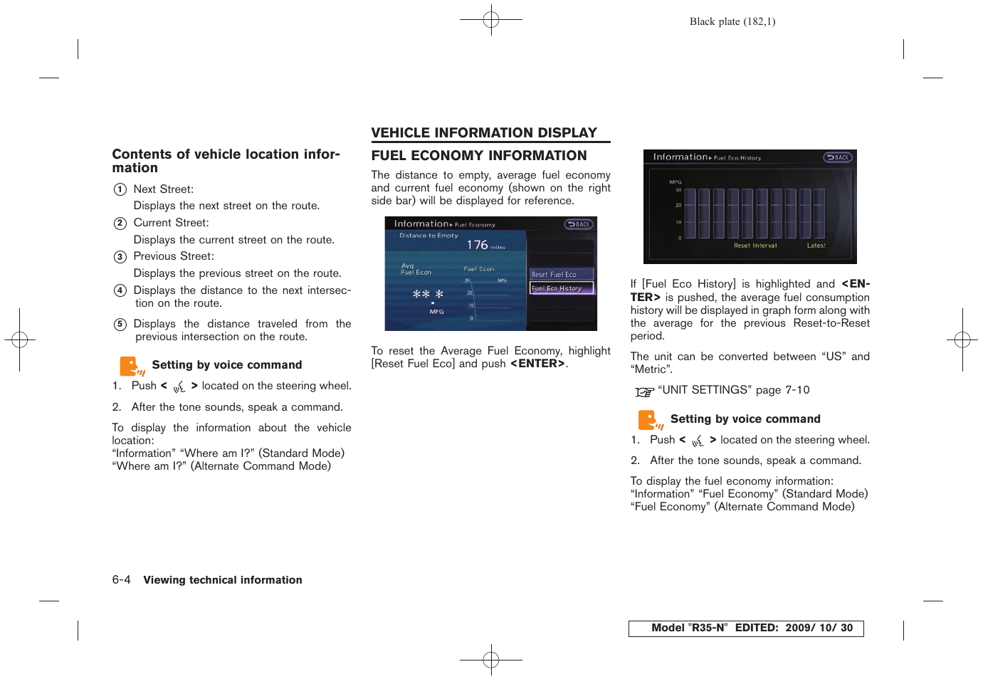 Vehicle information display -4, Fuel economy information -4 | NISSAN 2011 GT R - Multi Function Display Owner's Manual User Manual | Page 178 / 312