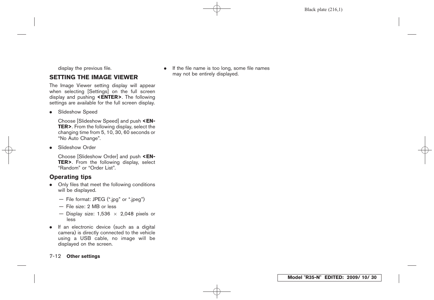 Setting the image viewer -12 | NISSAN 2011 GT R - Multi Function Display Owner's Manual User Manual | Page 210 / 312