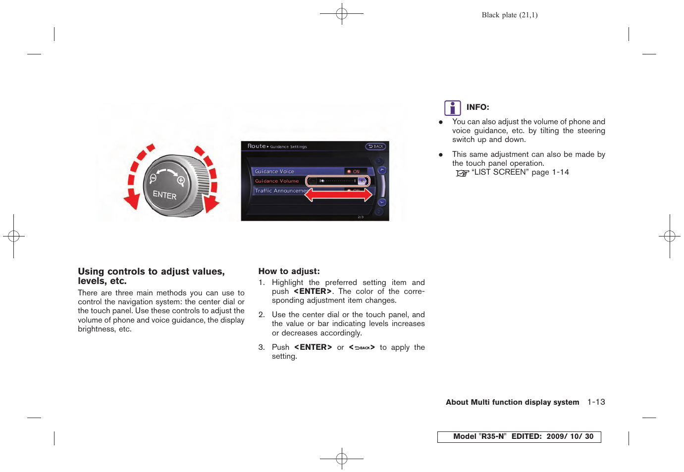 NISSAN 2011 GT R - Multi Function Display Owner's Manual User Manual | Page 23 / 312
