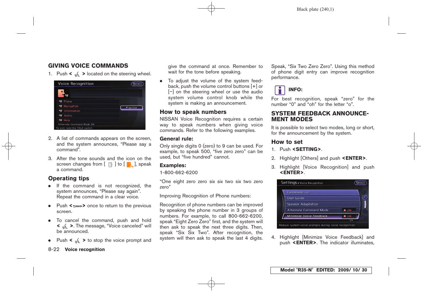 NISSAN 2011 GT R - Multi Function Display Owner's Manual User Manual | Page 234 / 312