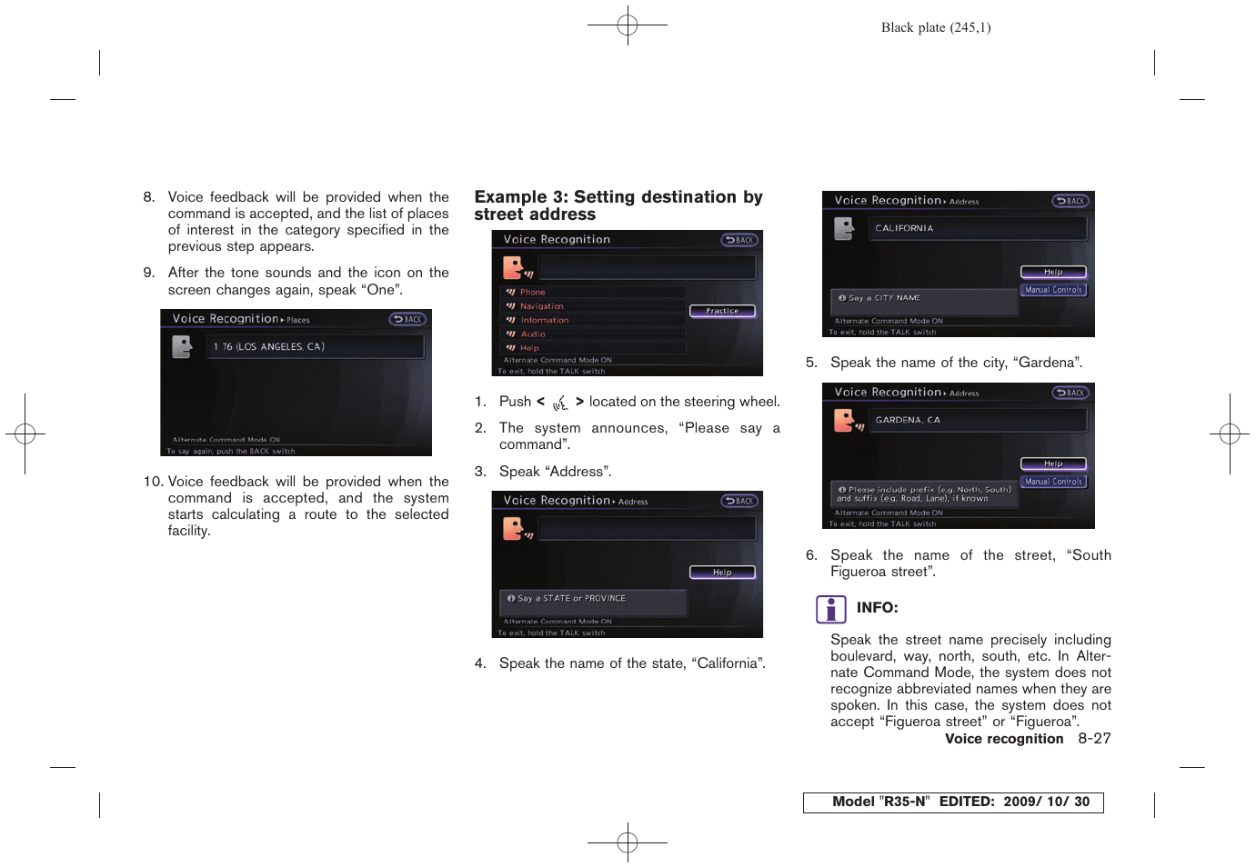 NISSAN 2011 GT R - Multi Function Display Owner's Manual User Manual | Page 239 / 312
