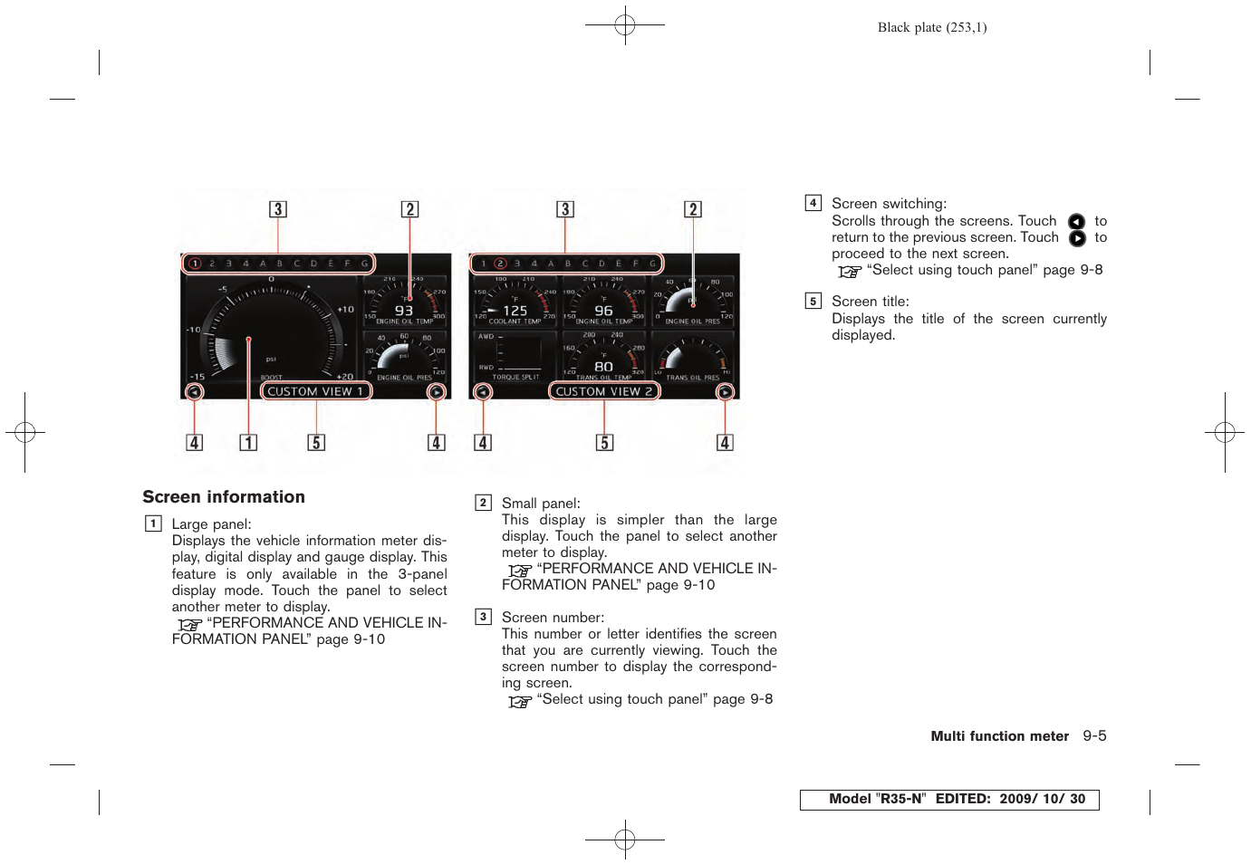 NISSAN 2011 GT R - Multi Function Display Owner's Manual User Manual | Page 247 / 312