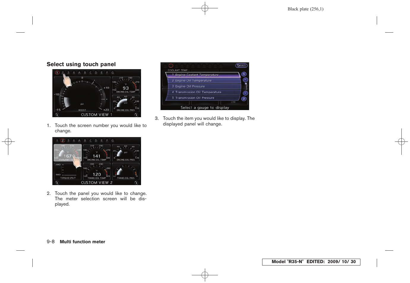 NISSAN 2011 GT R - Multi Function Display Owner's Manual User Manual | Page 250 / 312