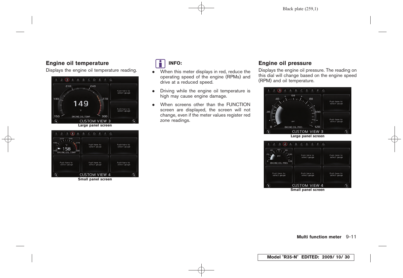 NISSAN 2011 GT R - Multi Function Display Owner's Manual User Manual | Page 253 / 312