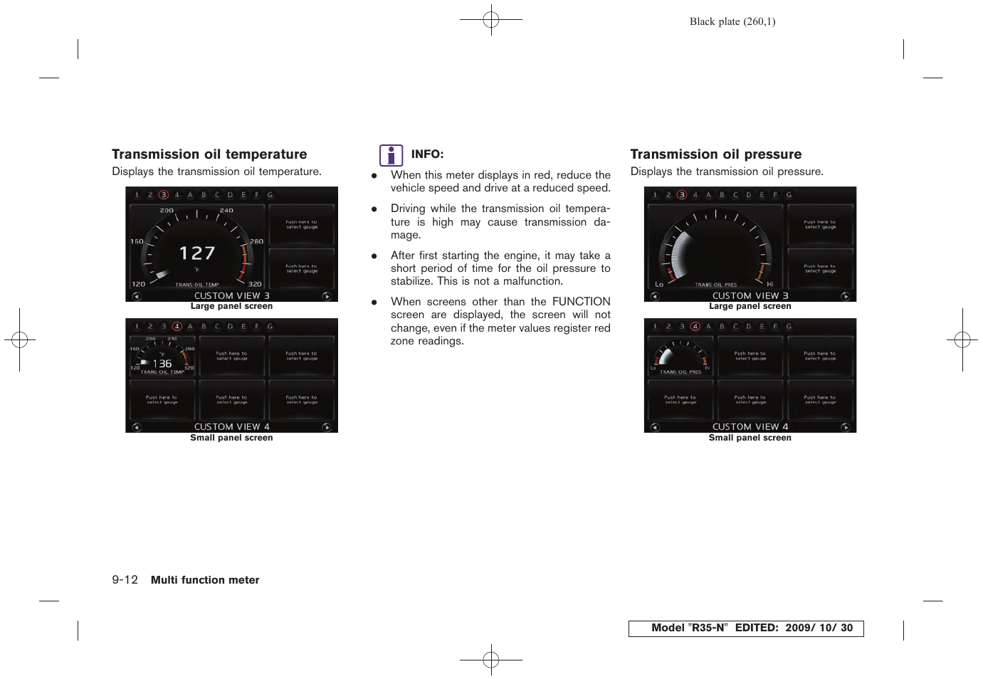 NISSAN 2011 GT R - Multi Function Display Owner's Manual User Manual | Page 254 / 312