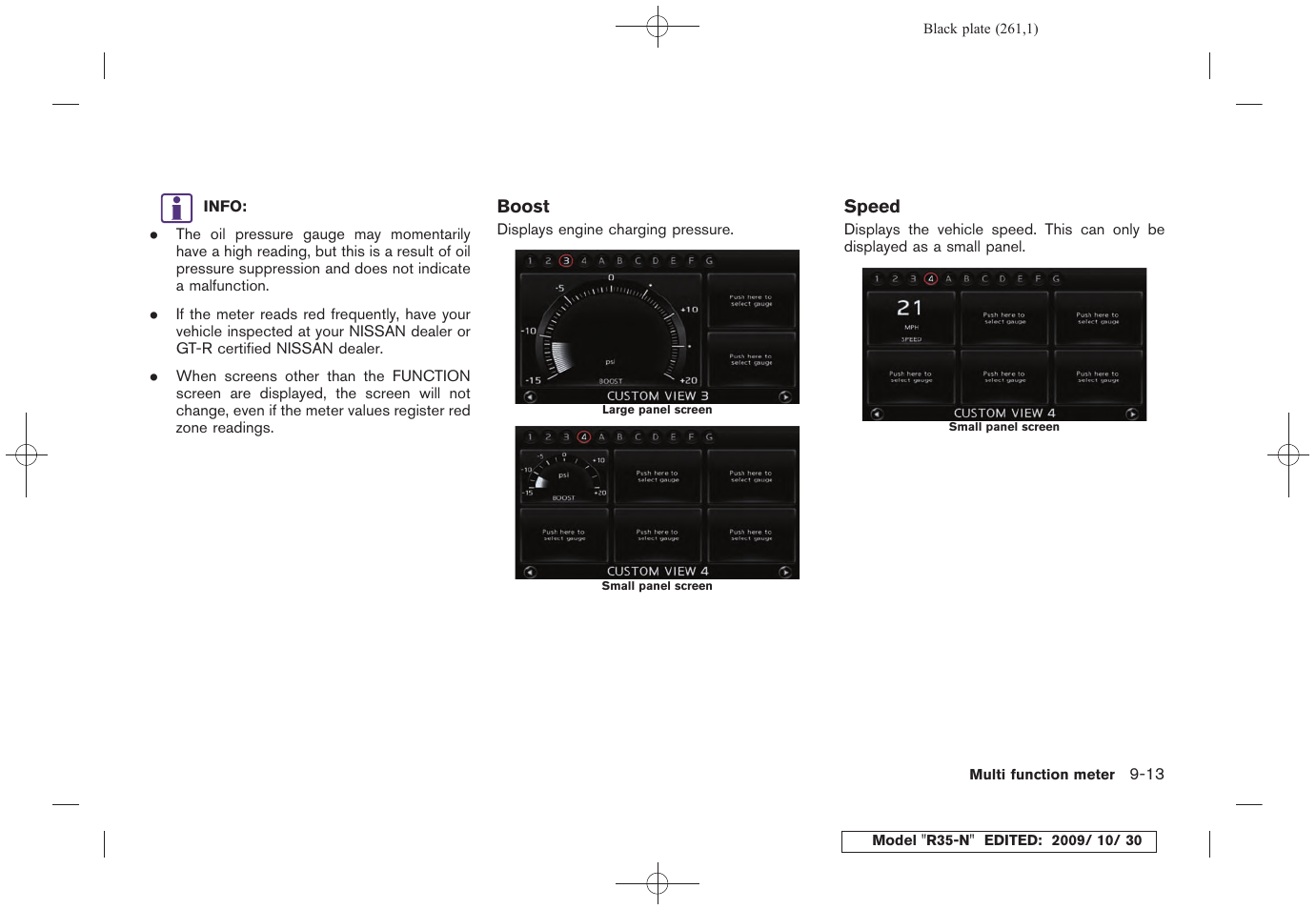 NISSAN 2011 GT R - Multi Function Display Owner's Manual User Manual | Page 255 / 312