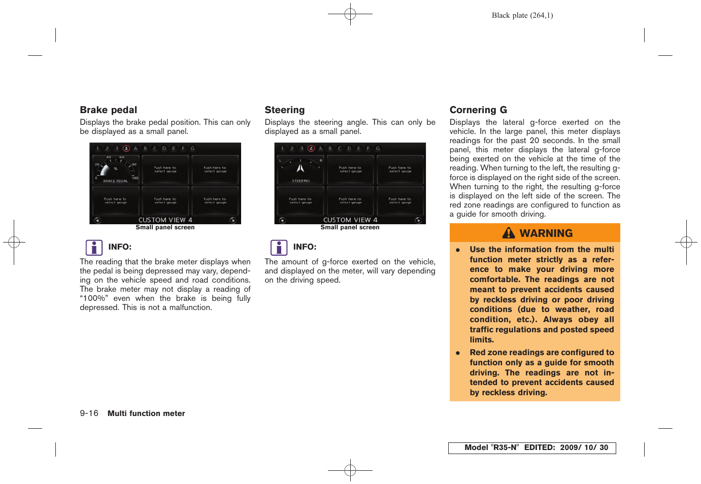 NISSAN 2011 GT R - Multi Function Display Owner's Manual User Manual | Page 258 / 312