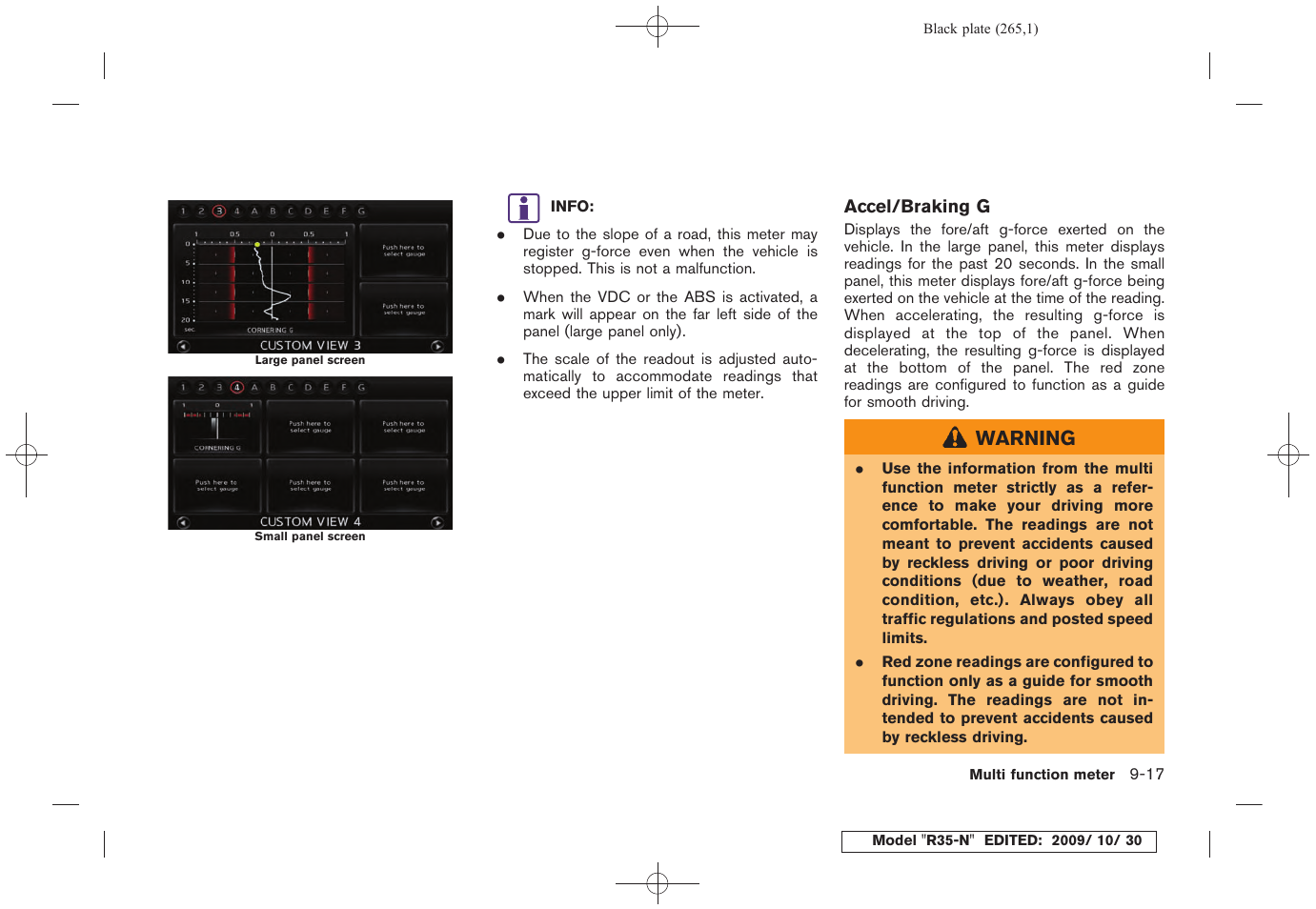 NISSAN 2011 GT R - Multi Function Display Owner's Manual User Manual | Page 259 / 312