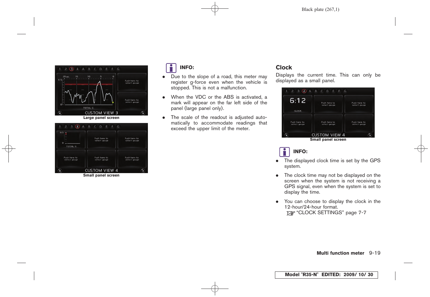 NISSAN 2011 GT R - Multi Function Display Owner's Manual User Manual | Page 261 / 312