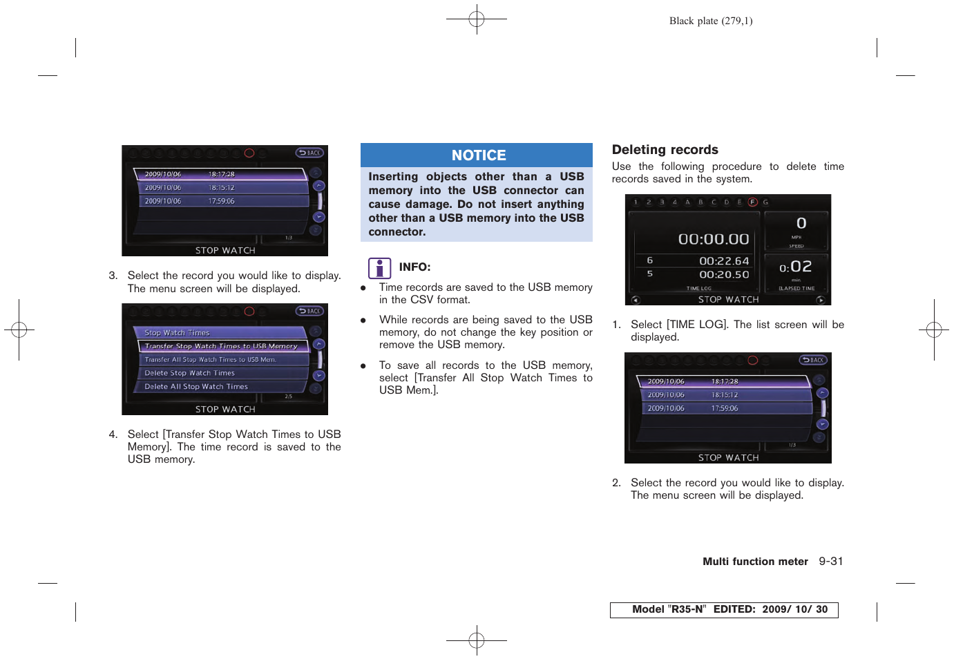 NISSAN 2011 GT R - Multi Function Display Owner's Manual User Manual | Page 273 / 312