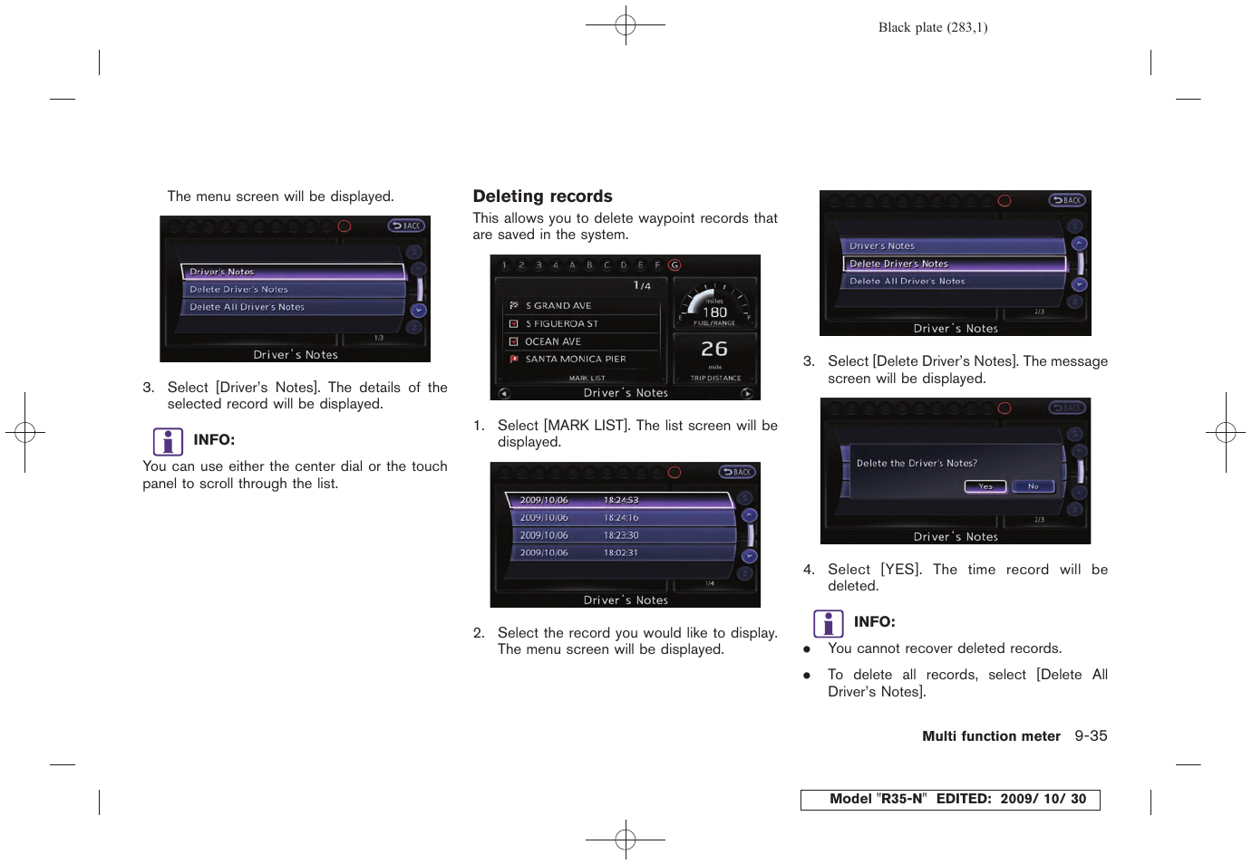 NISSAN 2011 GT R - Multi Function Display Owner's Manual User Manual | Page 277 / 312