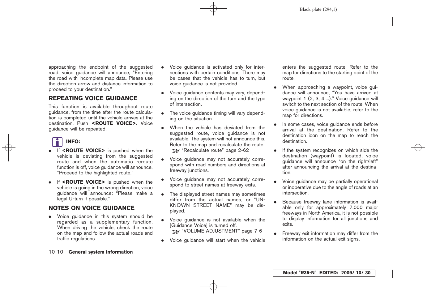 NISSAN 2011 GT R - Multi Function Display Owner's Manual User Manual | Page 288 / 312