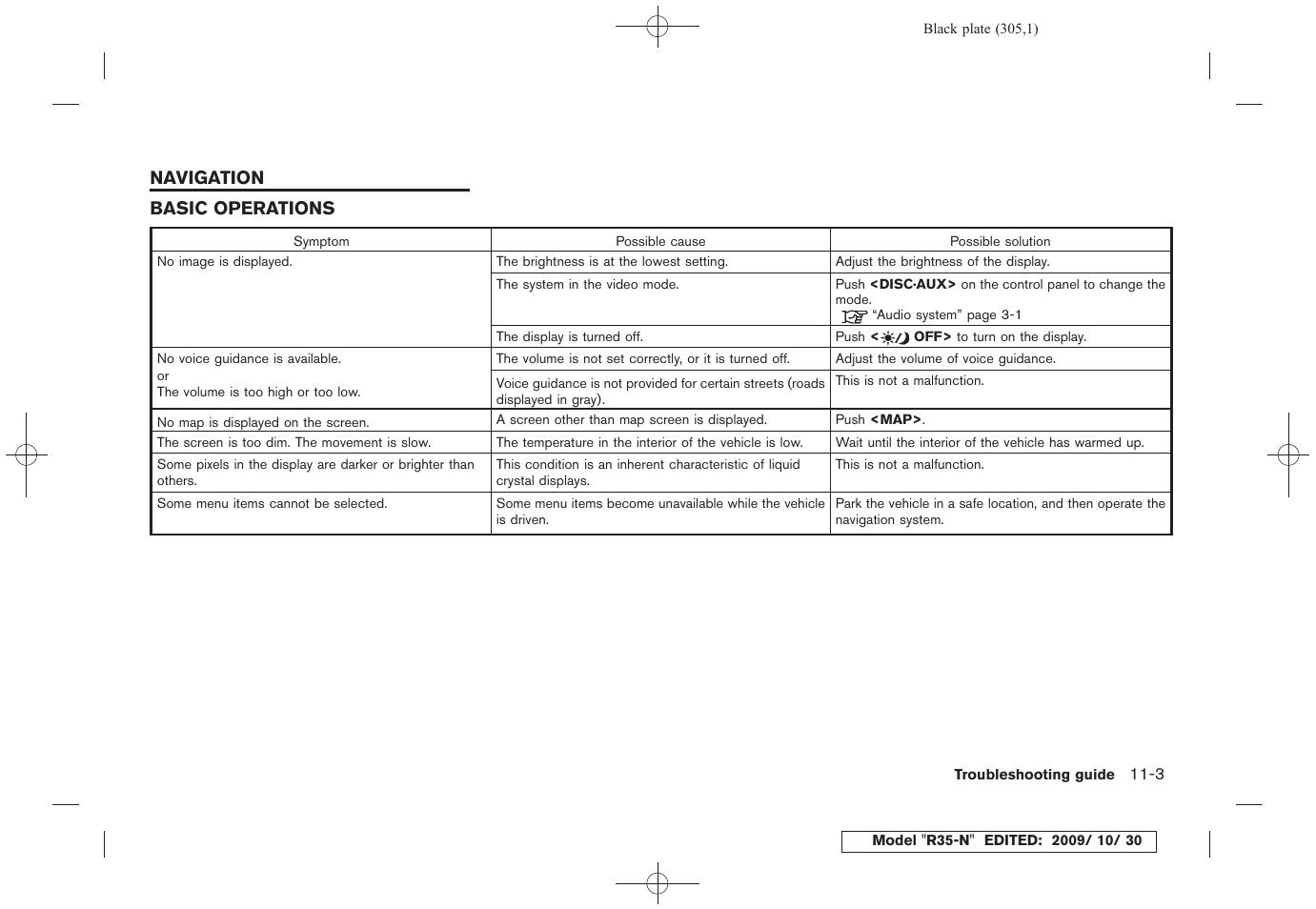 Navigation -3, Basic operations -3 | NISSAN 2011 GT R - Multi Function Display Owner's Manual User Manual | Page 299 / 312