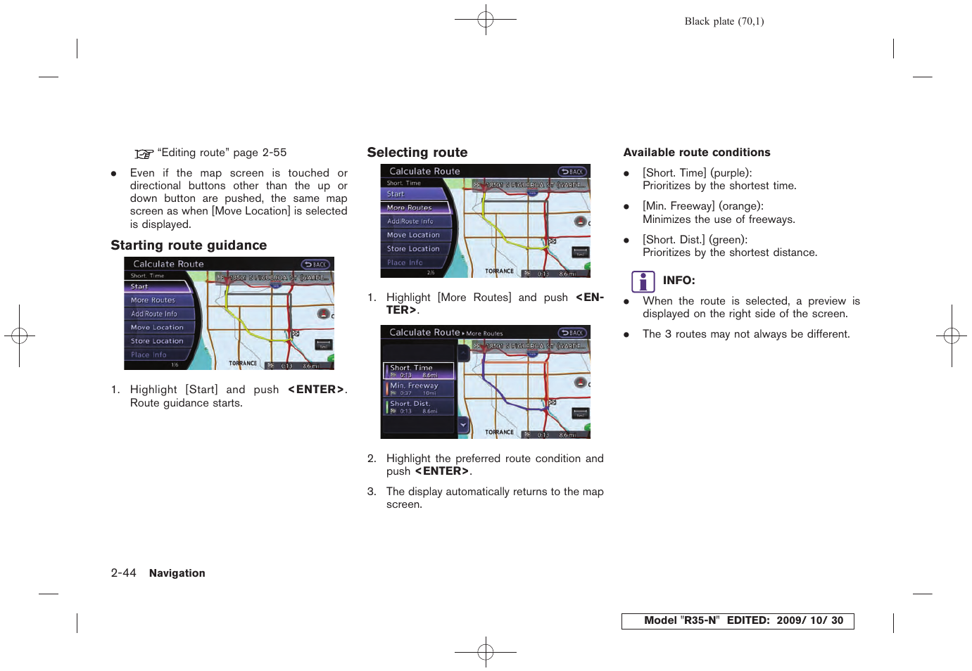 NISSAN 2011 GT R - Multi Function Display Owner's Manual User Manual | Page 72 / 312