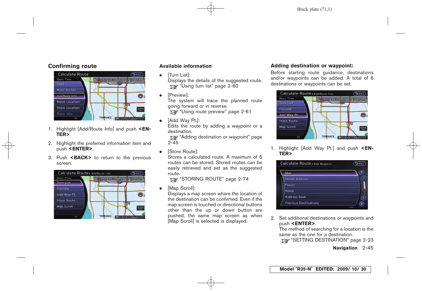 NISSAN 2011 GT R - Multi Function Display Owner's Manual User Manual | Page 73 / 312