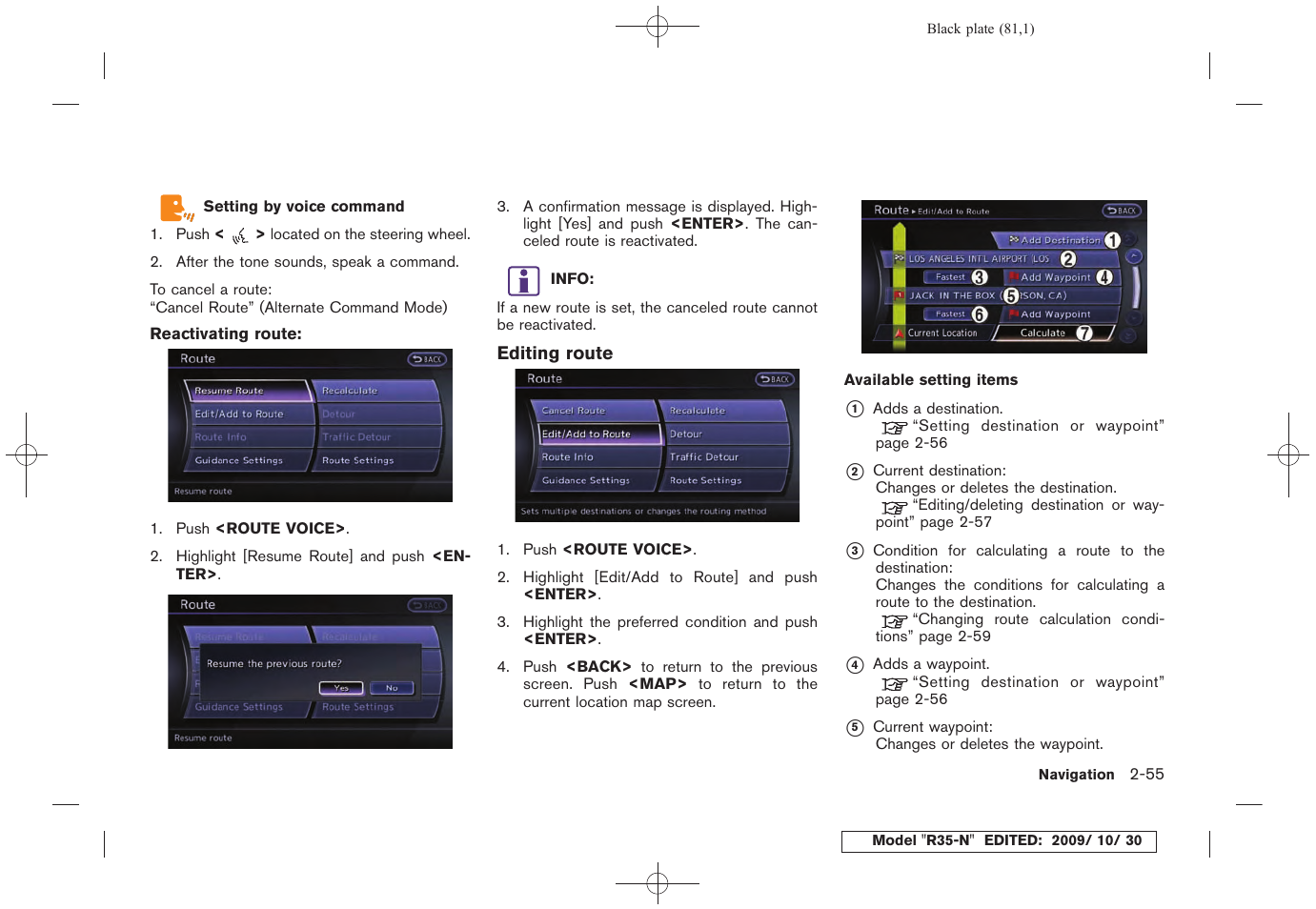 NISSAN 2011 GT R - Multi Function Display Owner's Manual User Manual | Page 83 / 312