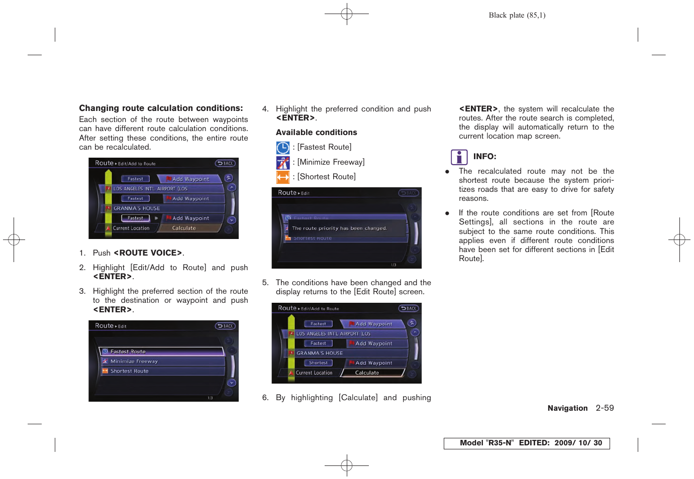NISSAN 2011 GT R - Multi Function Display Owner's Manual User Manual | Page 87 / 312