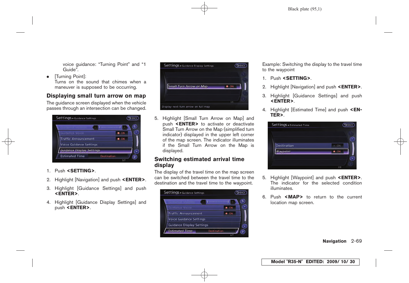 NISSAN 2011 GT R - Multi Function Display Owner's Manual User Manual | Page 97 / 312